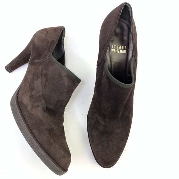 stuart weitzman instep leather zip booties